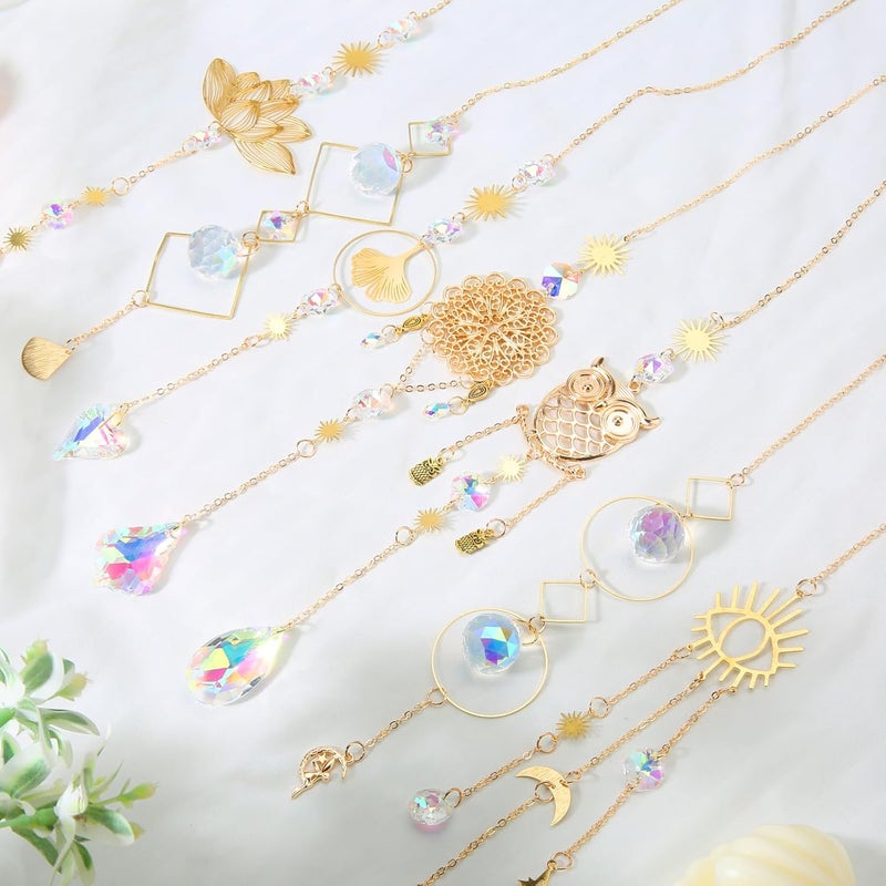 HYBEADS 16 pcs Crystal Suncatcher, Colorful Suncatchers Sun Catchers Indoor Window Hanging Ornaments for Home Garden Ceiling Christmas Party Wedding Indoor Outdoor Decoration Prism Rainbow Maker - Image 5